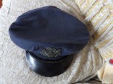 ARCHIVE AREA-USAF AIR FORCE OFFICERS VISOR CAP 1940s-1950s FLIGHT ACE SIZE 7 - 3 of 11