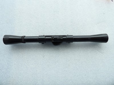VINTAGE WEAVER C4 SCOPE WITH WEAVER .22 TIP PFF MOUNT IN GOOD CONDITION