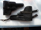 P38 & P1 WALTHER LEATHER 2 HOLSTERS IN VERY GOOD CONDITION