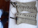 US Army M1938 canvas leggings, which were standard issue during World War II.  - 2 of 11