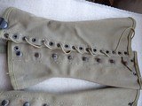 US Army M1938 canvas leggings, which were standard issue during World War II.  - 3 of 11