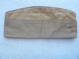 WW2 U.S. NAVY OFFICER OR CHIEF PETTY OFFICER KHAKI GARRISON CAP. - 3 of 7
