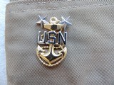 WW2 U.S. NAVY OFFICER OR CHIEF PETTY OFFICER KHAKI GARRISON CAP. - 7 of 7
