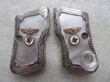 WWII GERMAN NAZI'S POLICE PISTOL GRIPS 2 PAIRS. - 2 of 20