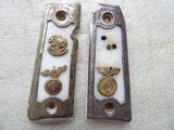 WWII GERMAN NAZI'S POLICE PISTOL GRIPS 2 PAIRS. - 13 of 20
