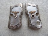 WWII GERMAN NAZI'S POLICE PISTOL GRIPS 2 PAIRS.