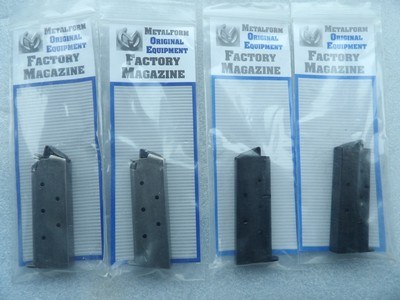 CALIBER 380 ACP 6 RDS BLUE & STAINLESS MAGS FOR COLT MUSTANG PISTOL - Image 1 of 7