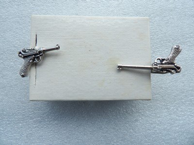 This vintage Swank jewelry set, likely sterling silver based on similar items. - Image 1 of 19