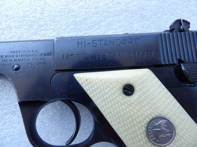 HIGH STANDARD H-D MILITARY PISTOL INEXCELLENT ORIGINAL CONDITION - Image 4 of 13