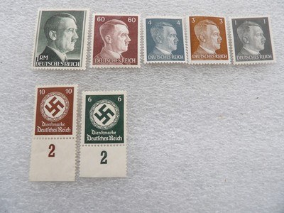 ORIGINAL MINT CONDITION UNUSED NAZI STAMPS - Image 5 of 12