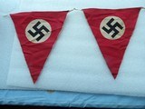 A WW2 German NSDAP Pennant Flag Set-Epic Artifacts - Image 1 of 11