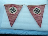 A WW2 German NSDAP Pennant Flag Set-Epic Artifacts - Image 8 of 11