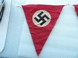 A WW2 German NSDAP Pennant Flag Set-Epic Artifacts - Image 3 of 11