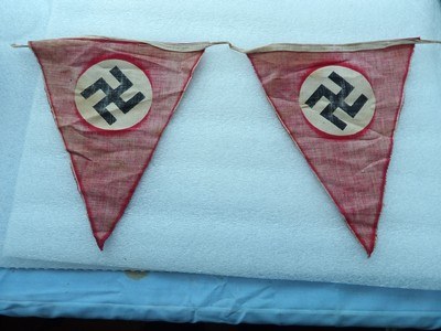 A WW2 German NSDAP Pennant Flag Set-Epic Artifacts - Image 7 of 11