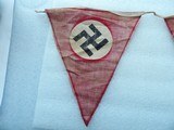 A WW2 German NSDAP Pennant Flag Set-Epic Artifacts - Image 9 of 11