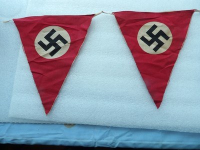 A WW2 German NSDAP Pennant Flag Set-Epic Artifacts - Image 1 of 11