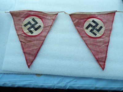 A WW2 German NSDAP Pennant Flag Set-Epic Artifacts - Image 8 of 11