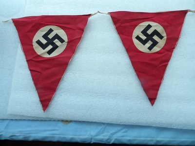 A WW2 German NSDAP Pennant Flag Set-Epic Artifacts - Image 2 of 11