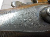 Maleham cased English 12 ga side by side hammer shotgun, engraved - 9 of 15