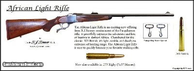 I craft Ruger No.1 English/African Stalking Rifles, Pre-War Mausers, African Mod 70 Win., Ruger M77 English or German Stalking Rifles