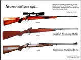 I craft Ruger No.1 English/African Stalking Rifles, Pre-War Mausers, African Mod 70 Win., Ruger M77 English or German Stalking Rifles - 8 of 15