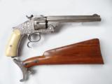 Engraved & Stocked 1879 'Orbea Hermanos' Smith &Wesson .44 Rus.Type Revolver - 6 of 15
