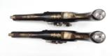 An especially handsome and interesting pair of British Flintlock Officer's Cavalry Pistols of the period 1785 - 1815.
- 3 of 15