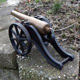 Exceptional, Early, 12 guage, "Strong" Signal Cannon, Field Carriage - 4 of 15