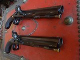 Extraordinary Pair of Antique flintlock "Howdah" pistols - 5 of 14