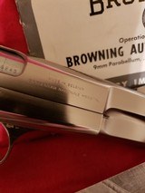 Browning Hi-Power 9mm Bright Nickel Silver "Rare" Belgium - 3 of 3