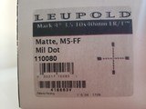 Leupold Mark 4 LR/T, Model 110080 3.5-10 x 40 Front Focal Plane - NEW IN BOX - 8 of 8