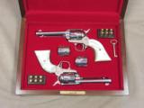  Pair of Colt Nickel Finished Scouts in Colt Presentation Case, Cal. .22 LR & Mag. - 4 of 5
