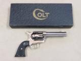 Colt Single Action Army, 2nd Generation, Nickel, 4 3/4 Inch, Cal. 45LC
SALE PENDING - 1 of 5