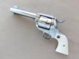 Ruger Stainless Steel Vaquero with Imitation Ivory Grips, Cal. .45 LC
Cat. No. KNV-44,
Model 05105 - 1 of 4