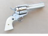 Ruger Stainless Steel Vaquero with Imitation Ivory Grips, Cal. .45 LC
Cat. No. KNV-44,
Model 05105 - 2 of 4