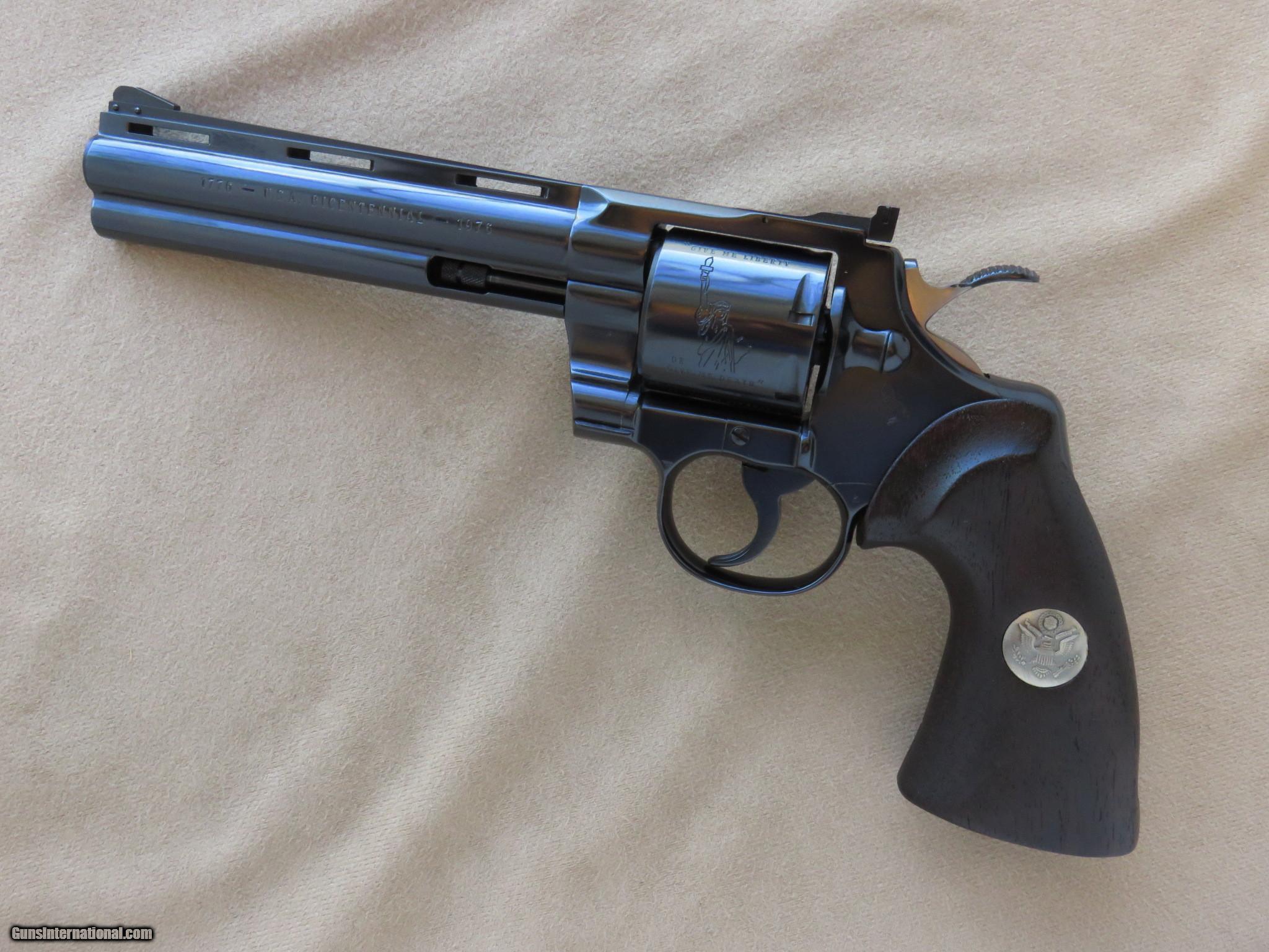 Colt Python Bicentennial 1776 to 1976 Model, Cal. .357 Magnum, 6 Inch ...