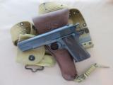 1918 Colt Black Army 1911 with WW1 Web Belt, Clinton Holster, and Mag Pouch SOLD - 1 of 25