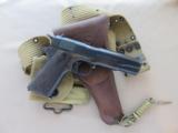 1918 Colt Black Army 1911 with WW1 Web Belt, Clinton Holster, and Mag Pouch SOLD - 3 of 25