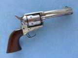 Antique Colt Single Action Army, Cal. .45 Long Colt
4 3/4 Inch Barrel, Nickel, 1st Generation - 7 of 9