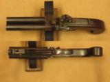 Three Barrel Flint Pistol, with Spring loaded Bayonet
- 6 of 15