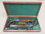 Cased Set Of Richards, London Large Bore Dueling Pistols - 2 of 25