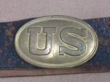 Civil War U.S. 1864 Cartridge Box & Belt w/ U.S. Buckle - 4 of 18
