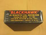 Ruger Blackhawk, 3-Screw Old Model, 4-Digit Serial Number, Cal. .41 Magnum, 6 1/2 Inch Barrel
SOLD - 9 of 11