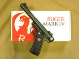 Ruger MK IV Target Model, Cal. .22 LR, NIB, Have 2 Consecutive Serial Numbered
- 1 of 3
