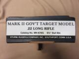 1989 Ruger Gov't Model Mark II Target .22 Pistol w/ Original Box
SOLD - 25 of 25