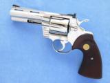 Colt Python, 1960 Vintage with Box, Nickel, Cal. .357 Magnum, 4 Inch Barrel, Appears Unfired
SOLD - 9 of 14