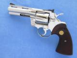 Colt Python, 1960 Vintage with Box, Nickel, Cal. .357 Magnum, 4 Inch Barrel, Appears Unfired
SOLD - 1 of 14