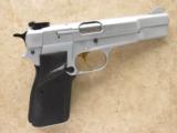Browning Hi-Power Nickel/Silver Chrome Finish, Cal.
9mm, 1980 to 1985 Production, "Made In Belgium" Stamped
- 3 of 10