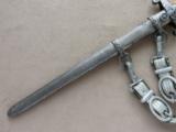 Original WWII German Heer (Army) Dress Dagger with Scabbard and Deluxe Hangers
REDUCED! - 5 of 19