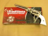 Traditions 1851 Navy Revolver, Nickel with Laser Engraving, .44 Caliber Percussion, Copy of Colt - 1 of 10